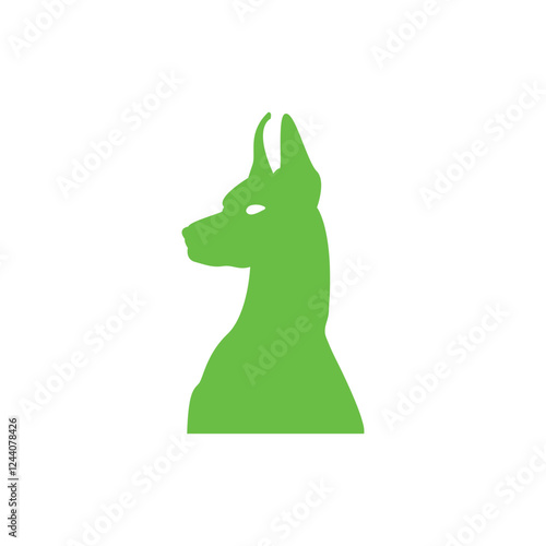 Template dog silhouette logo useful white background