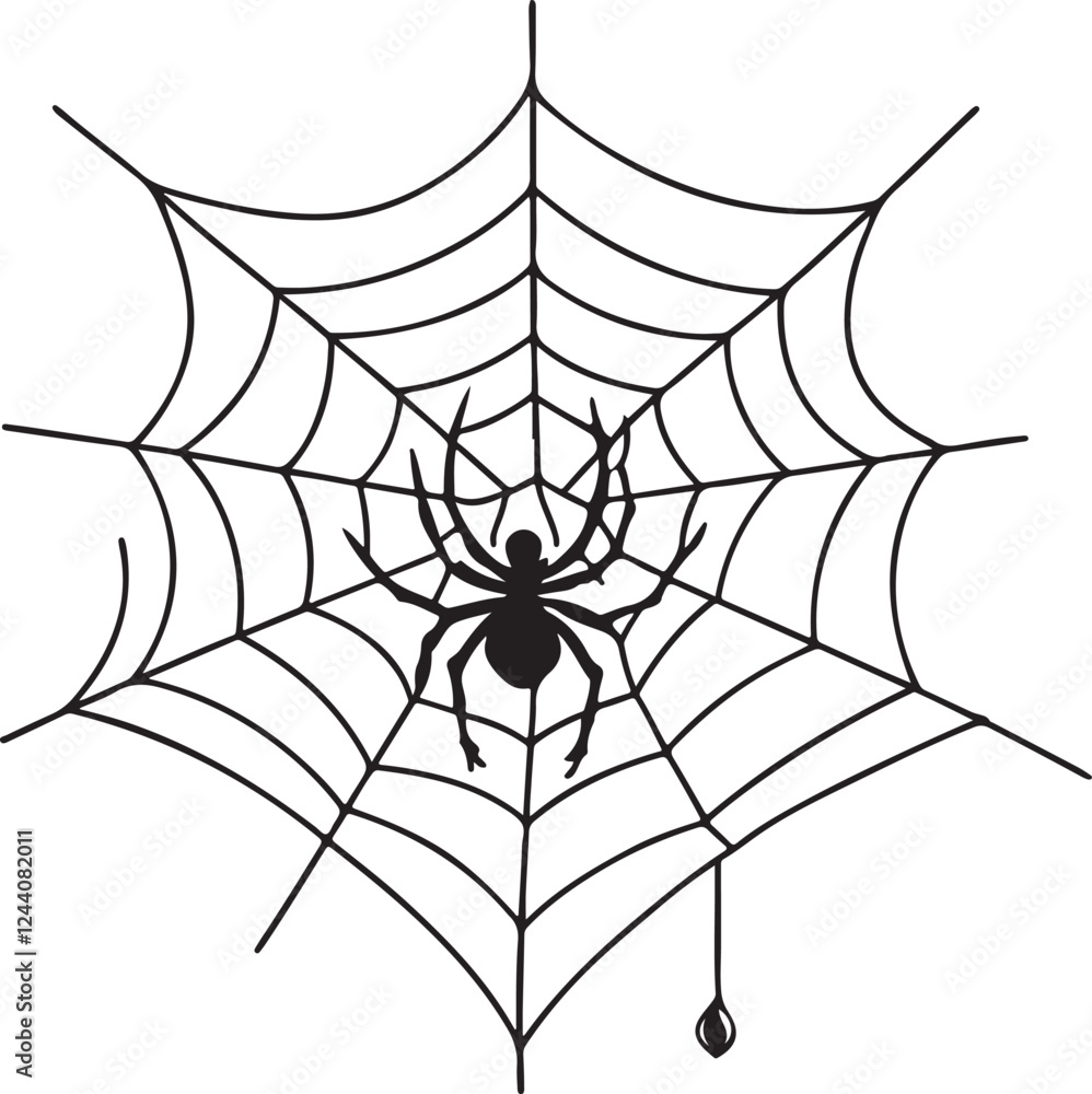 Fototapeta premium spider web silhouette vector designs