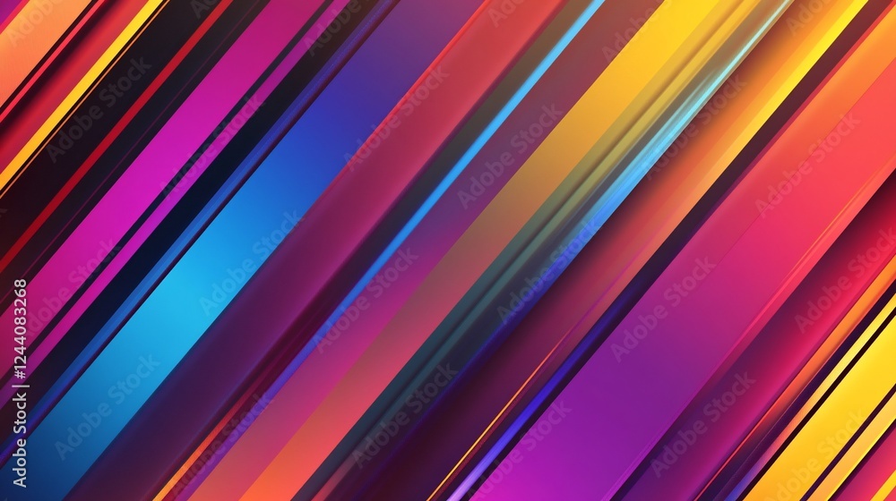 Dynamic abstract background featuring vibrant diagonal stripes of contrasting colors and shades Dynamic abstract background featuring vibrant diagonal stripes of contrasting colors and shades