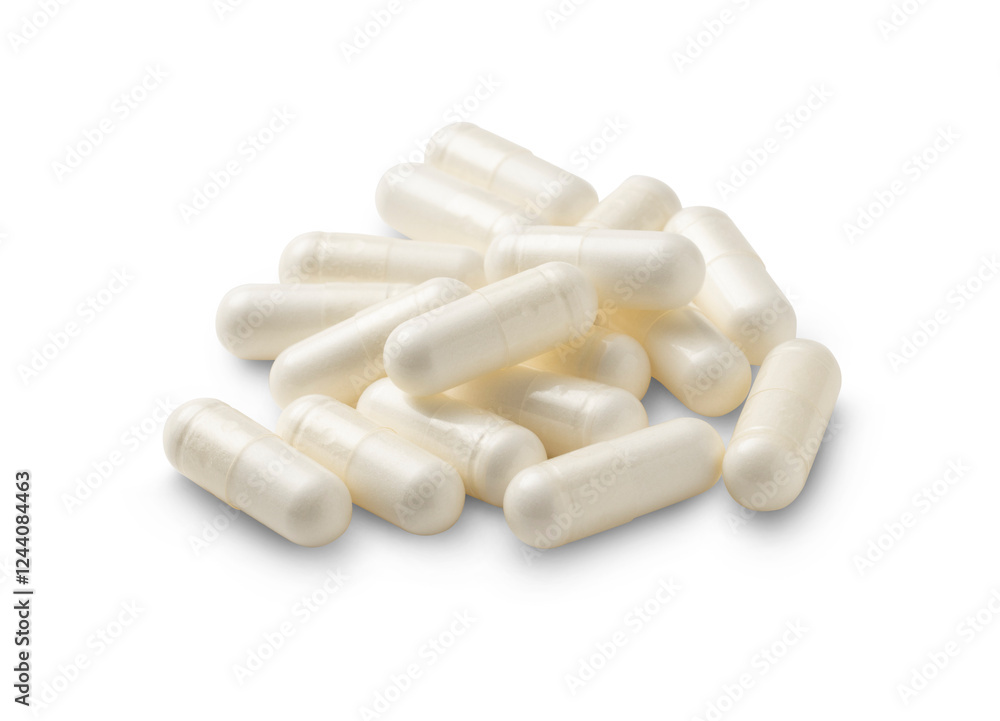 Capsules dietary supplement isolated on a transparent background Capsules dietary supplement isolated on a transparent background