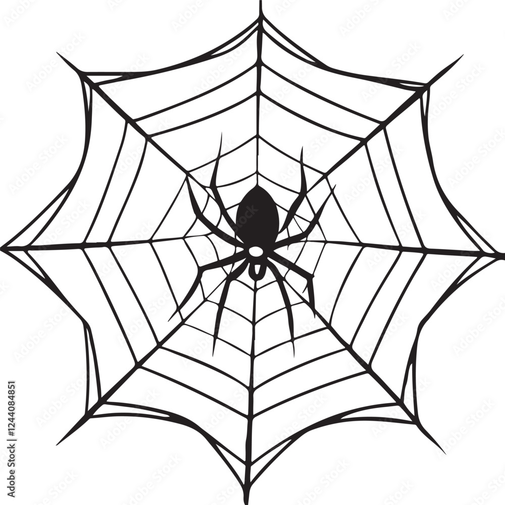 Fototapeta premium spider web silhouette vector designs