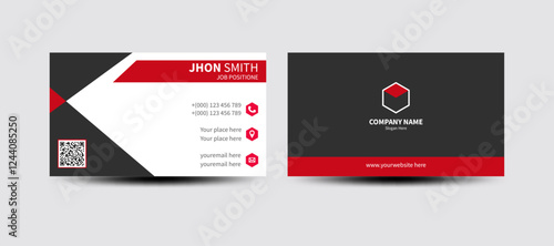 Abstract simple creative modern and clean professional business card template design with texture and pattern, elegant corporate visiting card, name card, corporate business card design with mockup 