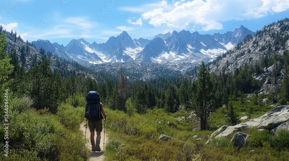 challenging multi-day hike through rugged terrain, with breathtaking views of snowy peaks and dense forests, perfect for the adventurous traveler challenging multi-day hike through rugged terrain, with breathtaking views of snowy peaks and dense forests, perfect for the adventurous traveler