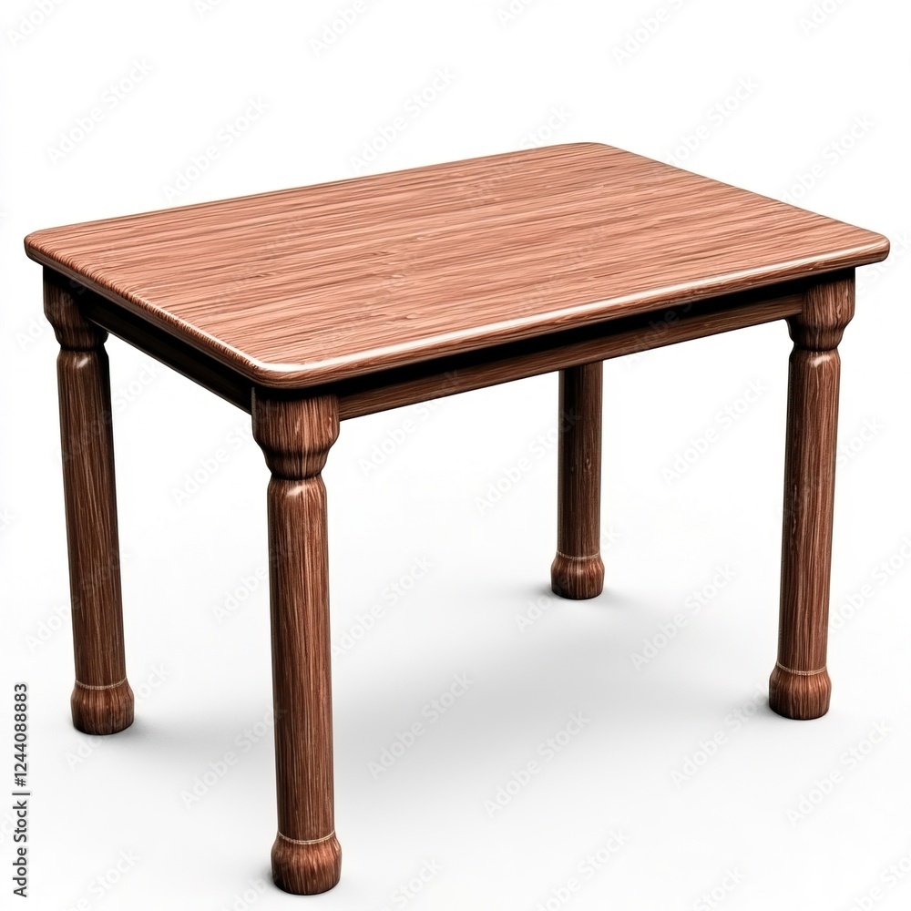 Rustic Wooden Table with Smooth Finish and Elegant Legs Design Rustic Wooden Table with Smooth Finish and Elegant Legs Design