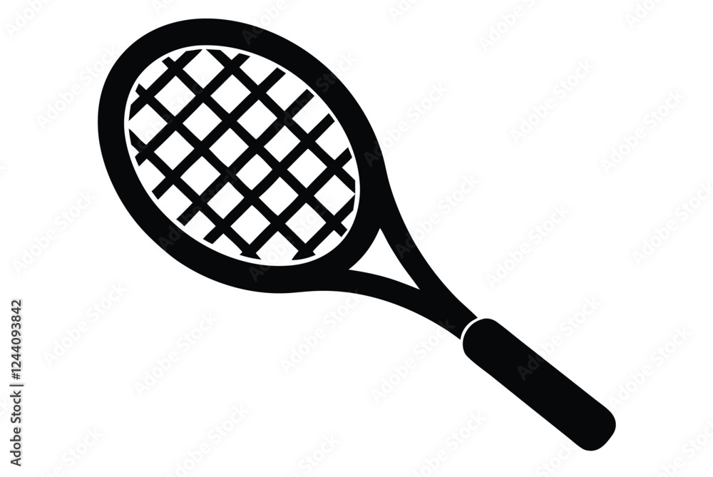 silhouette vector
illustration of A Tennis Racket icon on white background