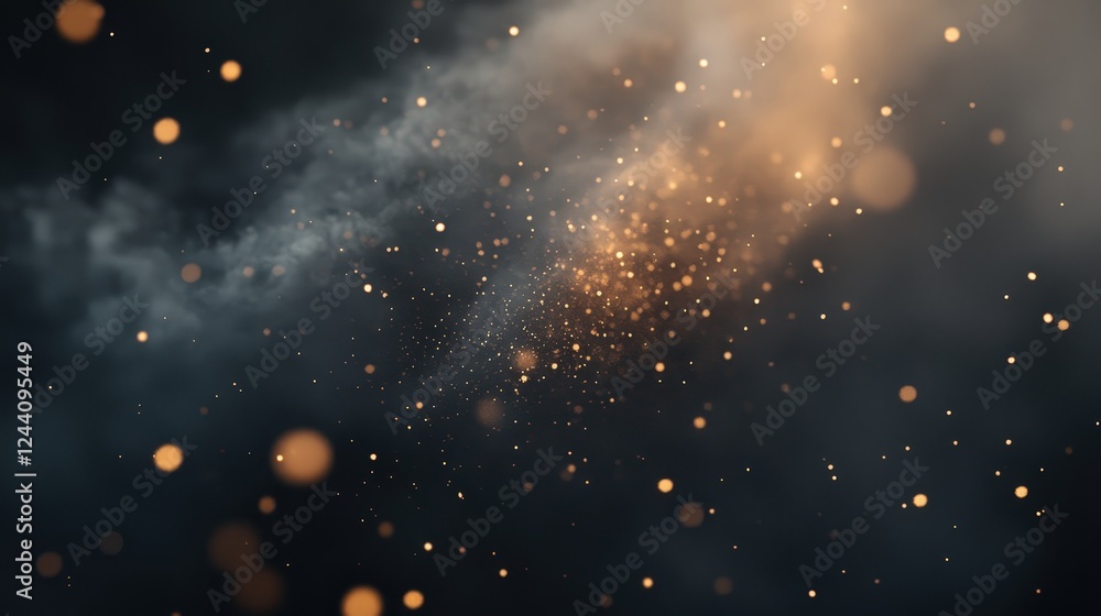 Obraz premium close-up image of particles in the air, with PM 2.5 highlighted among other pollutants, illustrating its tiny size and pervasive presence.