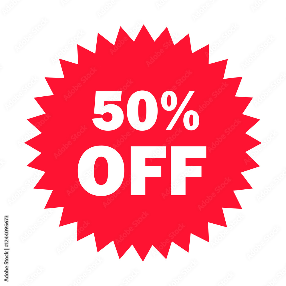 Discount Label Save 50 Percent with Transparent Background Discount Label Save 50 Percent with Transparent Background