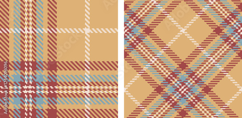 Check plaid set seamless pattern.