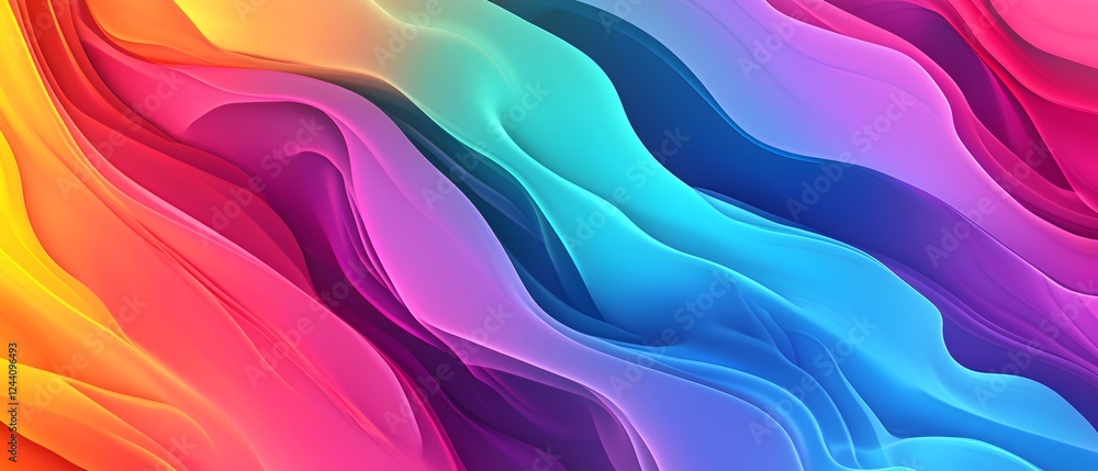 Obraz premium A colorful wave with blue and red colors