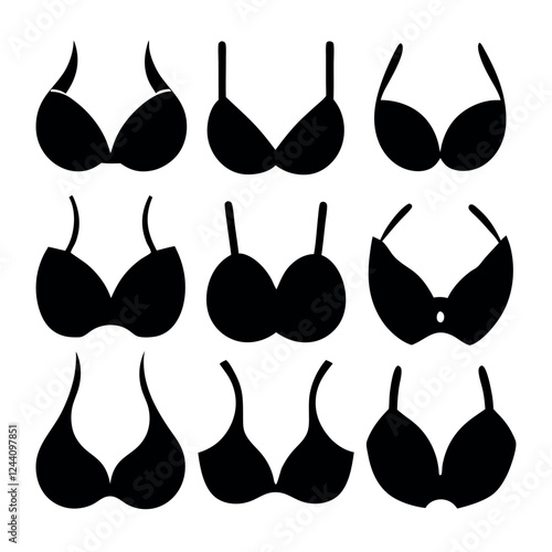 Collection of Various Bra Styles, Perfect for Fashion or Design Projects