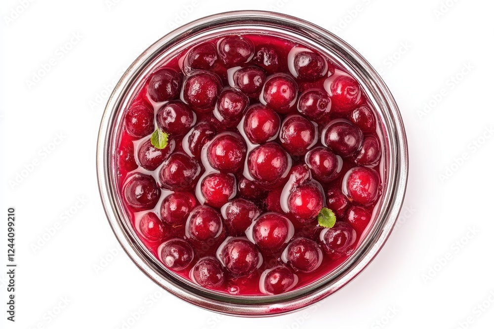 Sour cherry compot fruit kompot isolated on white background Sour cherry compot fruit kompot isolated on white background