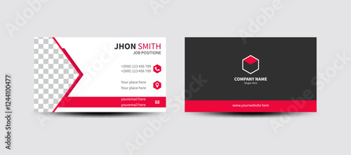 Abstract simple creative modern and clean professional business card template design with texture and pattern, elegant corporate visiting card, name card, corporate business card design with mockup 