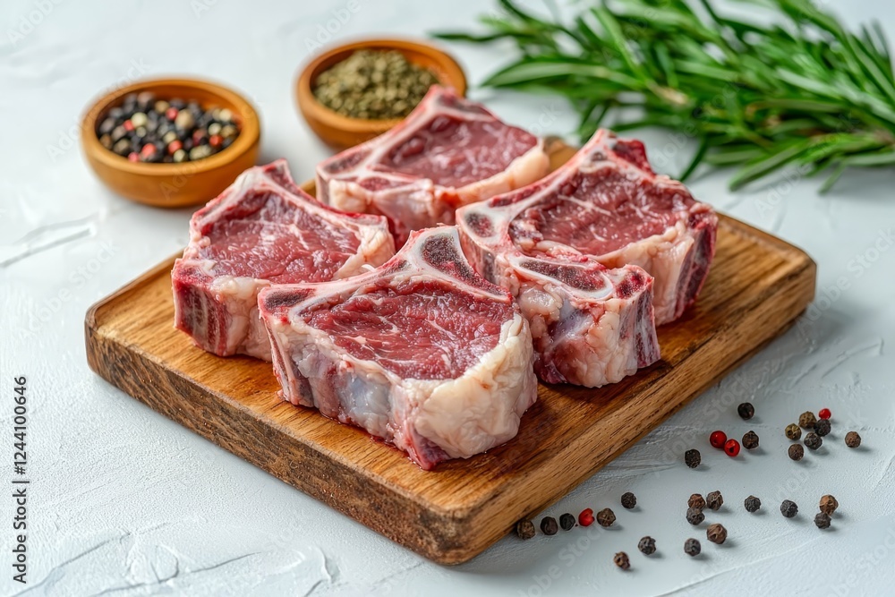 Fresh raw meat. Beef steaks and spices on the table. Selective focus. Fresh raw meat. Beef steaks and spices on the table. Selective focus.