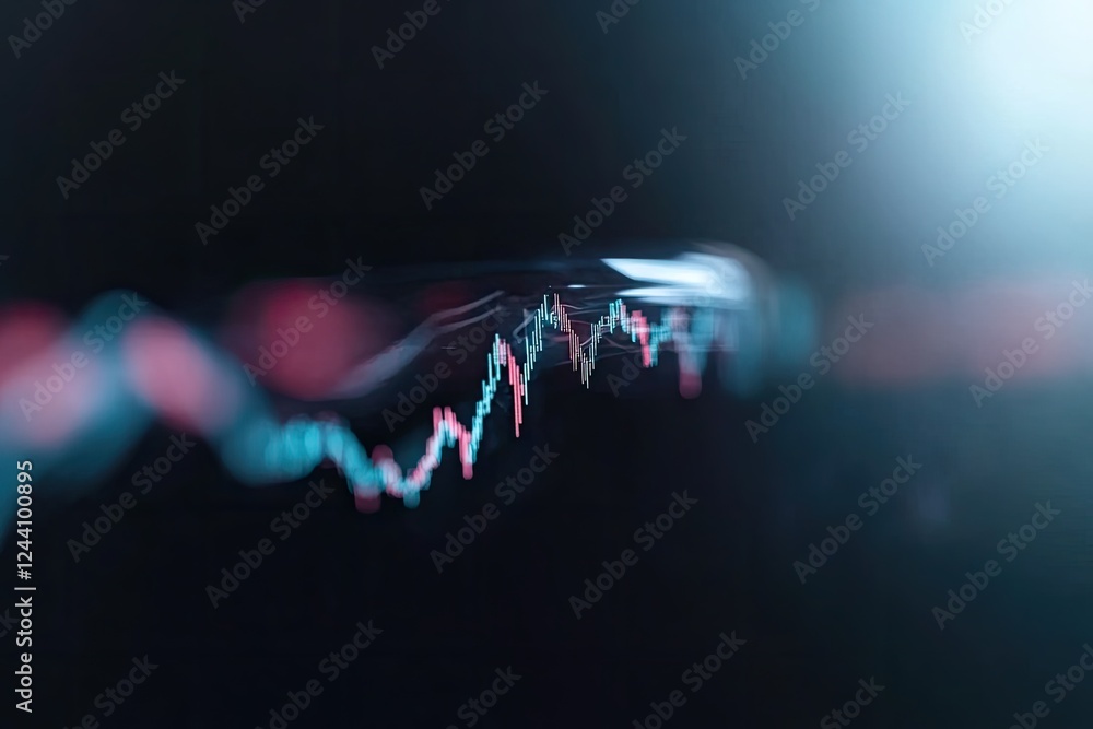 Fototapeta premium professional visualization of market analytics with graphs and trends displayed on holographic interface abstract design