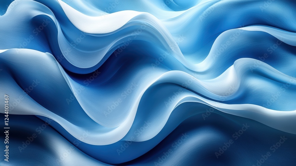 Abstract blue waves creating a serene and fluid visual texture. Abstract blue waves creating a serene and fluid visual texture.