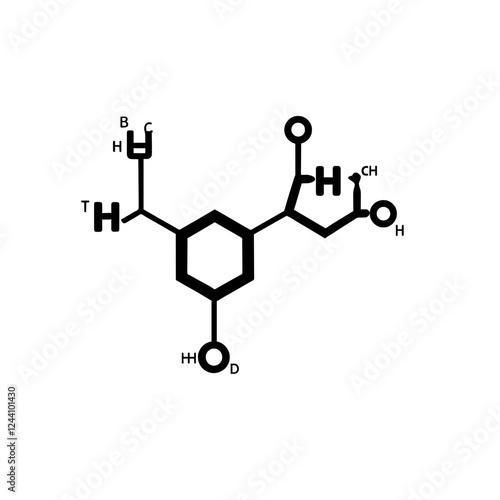 An illustration featuring a black water molecule silhouette set against a clean white background depicting the classic H2O structure with two hydrogen atoms bonded to an oxygen atom.