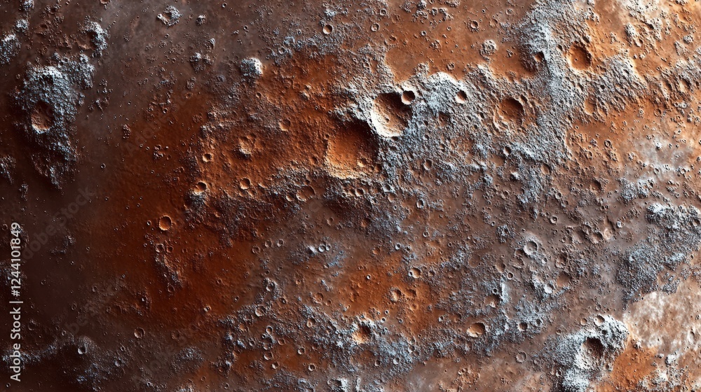 close-up of the surface of Mars, showing its red dust and rocky terrain, with hints of space exploration and the ongoing research into future missions to the planet. close-up of the surface of Mars, showing its red dust and rocky terrain, with hints of space exploration and the ongoing research into future missions to the planet.