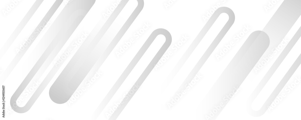 Abstract white and gray color geometric shape and lines seamless pattern transparent background design.