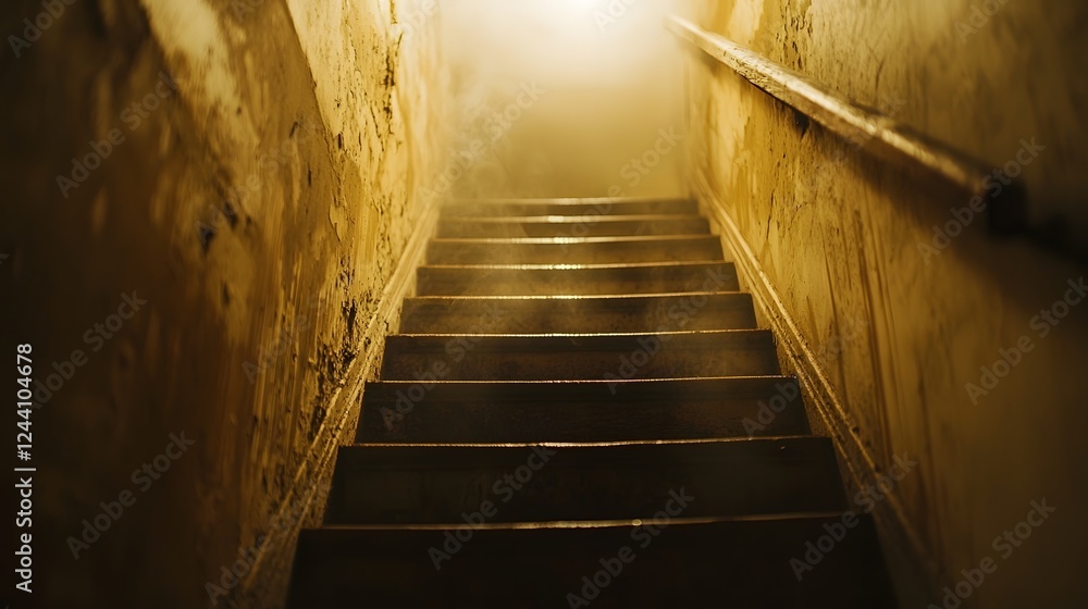 Descending the Shadowy Staircase Into the Dimly Lit Basement Abyss Descending the Shadowy Staircase Into the Dimly Lit Basement Abyss