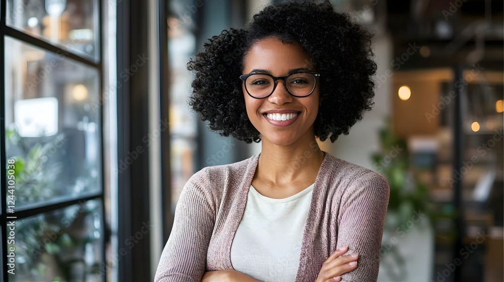 Confident and Empowered Business Woman Posing Proudly in a Modern Office Environment Symbolizing Leadership Success and Confident and Empowered Business Woman Posing Proudly in a Modern Office Environment Symbolizing Leadership Success and