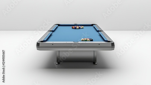 Obraz na płótnie Modern pool table, light gray, blue felt, game, room w salonie