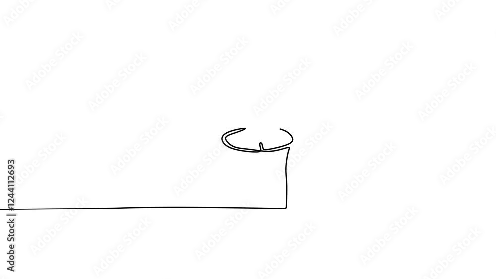 Continuous single line drawing animation of a boy eating. Teenager man sitting and eating noodle on the table. Eat with appetite. Each gourmet with an open mouth holds a fork with food. Animation