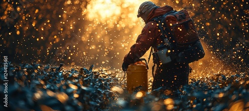 Farmers are utilizing chemical sprayers on their farm fields to fend off insects and nourish plants