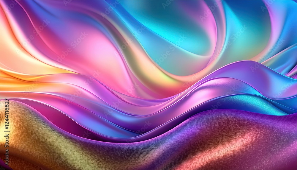 Fototapeta premium Iridescent High-Resolution Background - Vibrant and Colorful Design