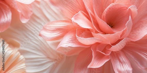 Wallpaper Mural Abstract Coral Pink Flower Petals Background Texture Close Up View Torontodigital.ca