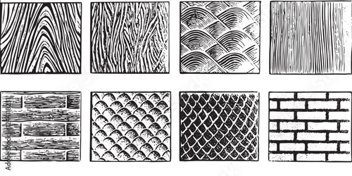 Photorealistic natural and synthetic textures in monochrome