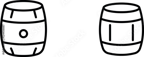 Classic and Sturdy Barrel Icon for Storage, Liquids, and Industrial Use