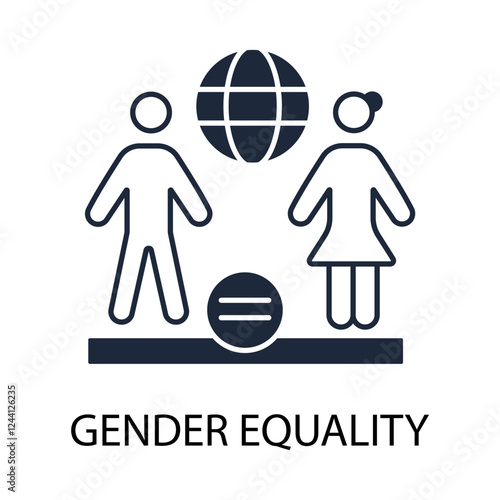 Gender Equality icon. vector.Editable stroke.linear style sign for use web design,logo.Symbol illustration.