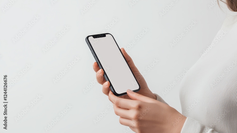 Woman managing her financial obligations with a smartphone in a minimalist setting during daylight hours Woman managing her financial obligations with a smartphone in a minimalist setting during daylight hours
