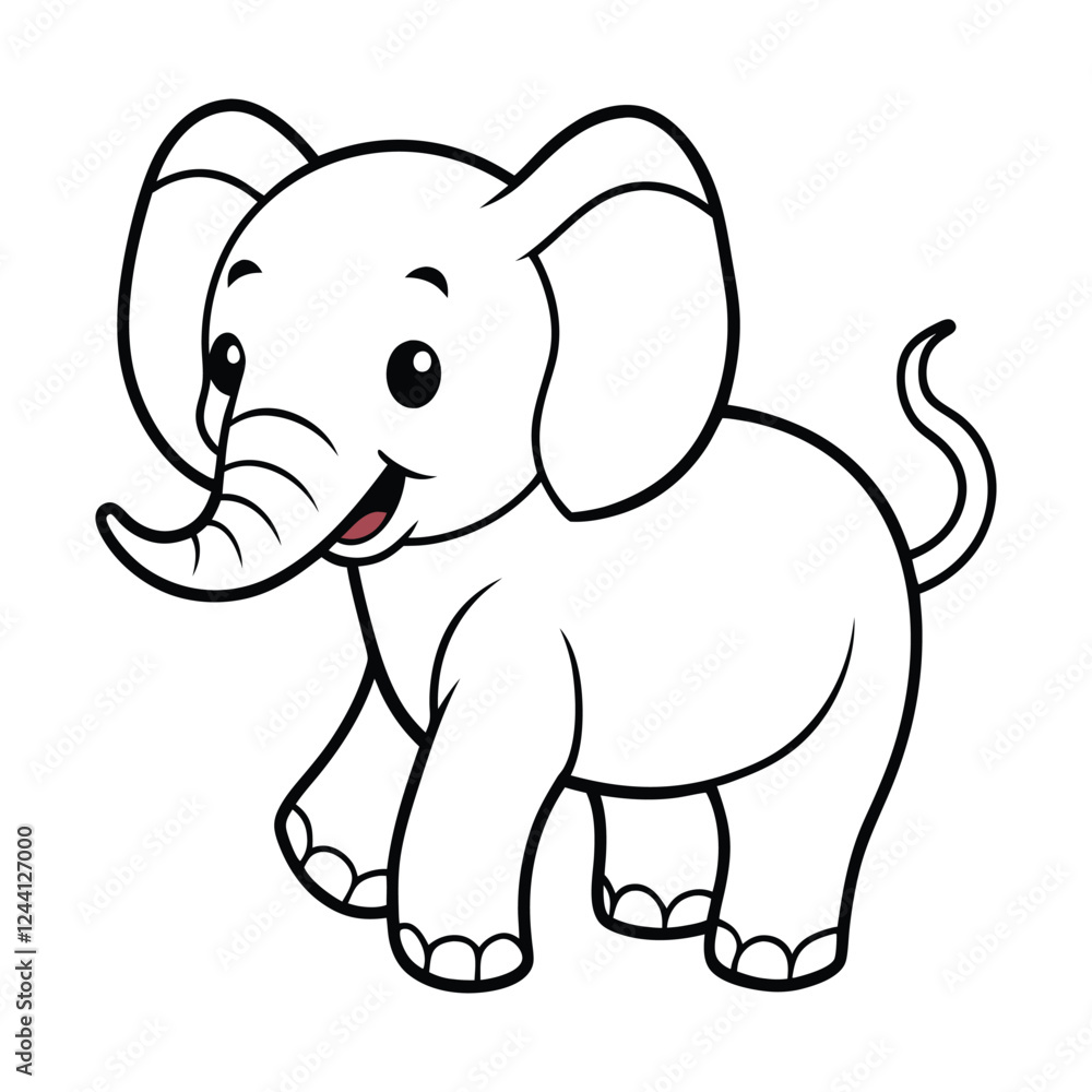 elephant cartoon coloring page elephant cartoon coloring page