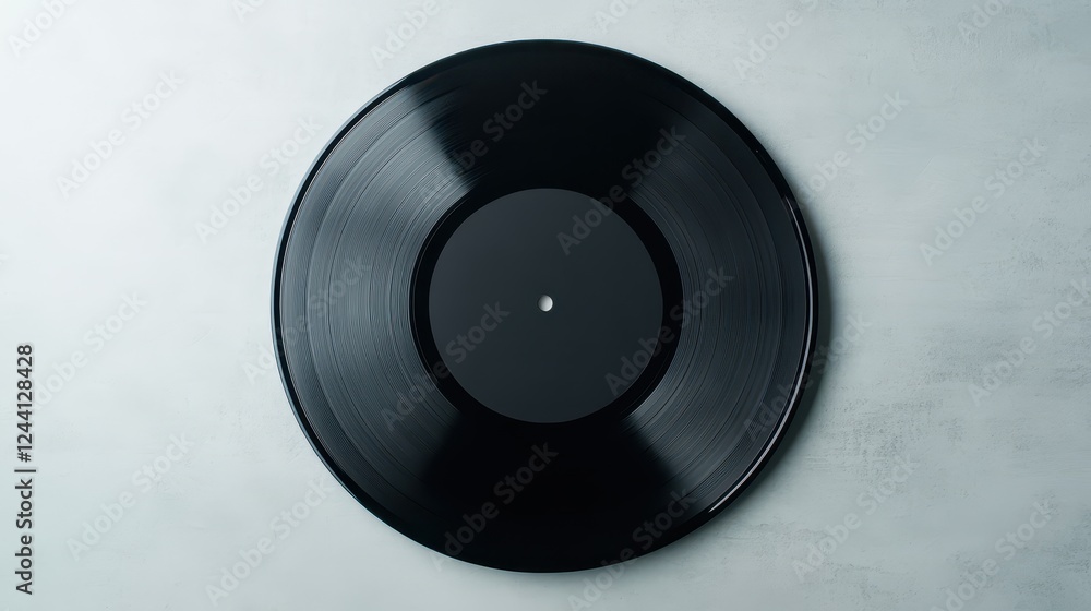 Front cover of a blank vinyl record displayed on a neutral background emphasizing its minimalist design Front cover of a blank vinyl record displayed on a neutral background emphasizing its minimalist design