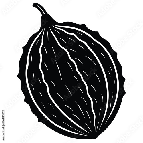Bitter Melon Silhouette – Isolated Vector Illustration