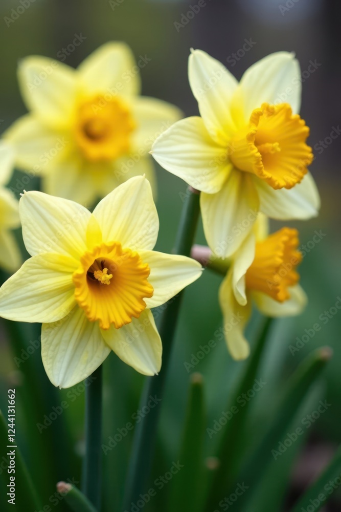 Close-up of daffodils, intricate details visible, bloom, daffodil petals Close-up of daffodils, intricate details visible, bloom, daffodil petals
