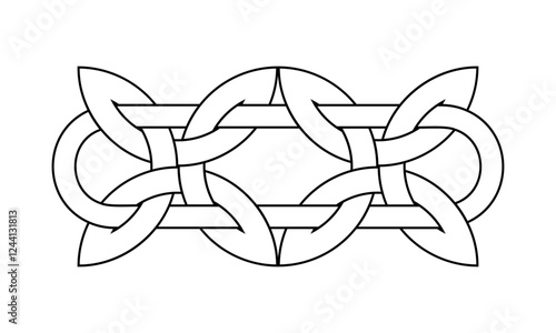 series of celtic knot trinity endless isolated on white background for tattoo logo icon symbol. vector illustration	