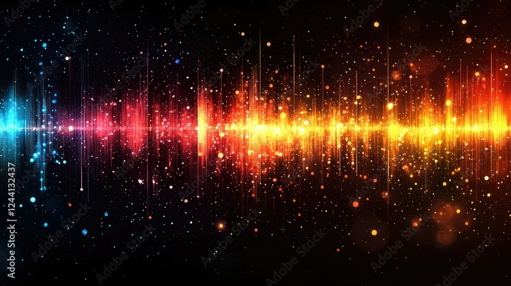 Fototapeta premium Abstract Colorful Soundwave Visual Representation