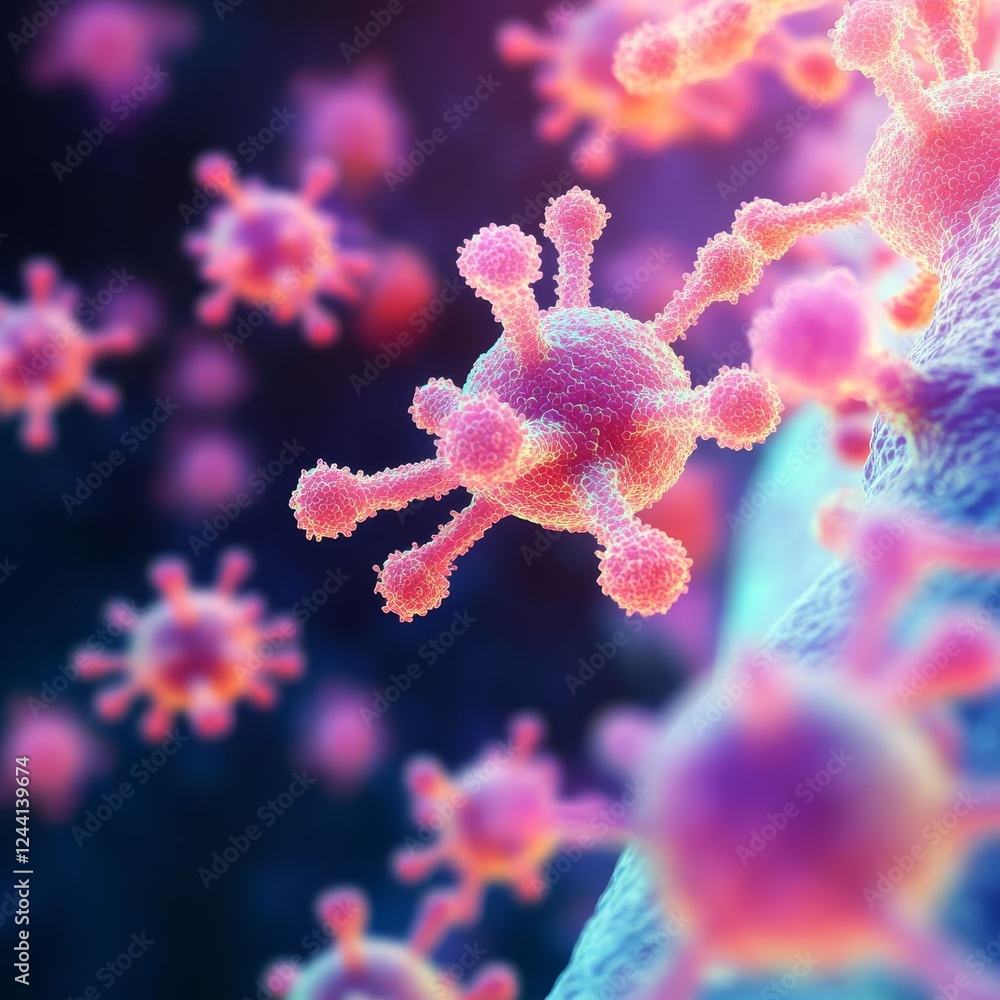 Fluorescent bacterial colonies forming intricate glowing biofilm under UV light, intense microbiology focus Fluorescent bacterial colonies forming intricate glowing biofilm under UV light, intense microbiology focus