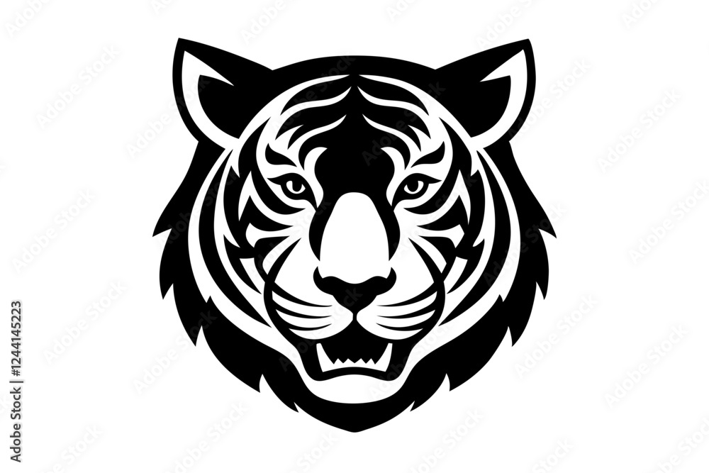 tiger head vector silhouette vector illustration, tiger head logo tiger head vector silhouette vector illustration, tiger head logo