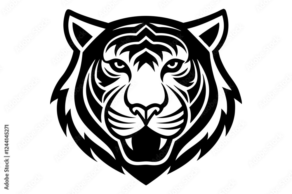 tiger head vector silhouette vector illustration, tiger head logo tiger head vector silhouette vector illustration, tiger head logo