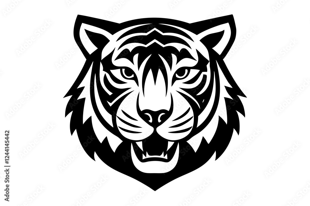 tiger head vector silhouette vector illustration, tiger head logo tiger head vector silhouette vector illustration, tiger head logo