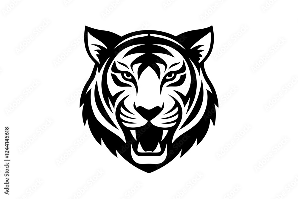 tiger head vector silhouette vector illustration, tiger head logo tiger head vector silhouette vector illustration, tiger head logo
