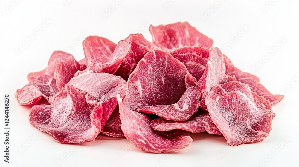 Obraz premium Heaping plate of thinly sliced Wagyu beef