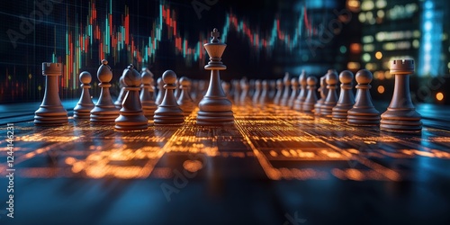 Strategic Investment: Chessboard and Stock Market Visualization