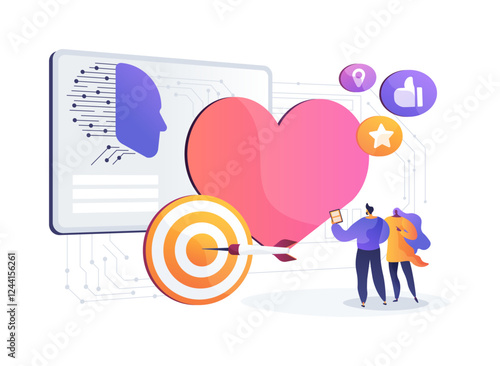 AI-Driven Nonprofit Marketing abstract concept vector illustration.