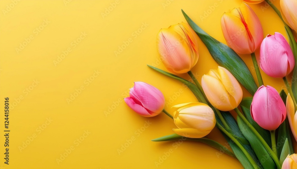 tulips on a bright background with space for text. template of a postcard for March 8, Valentine's Day, birthday tulips on a bright background with space for text. template of a postcard for March 8, Valentine's Day, birthday