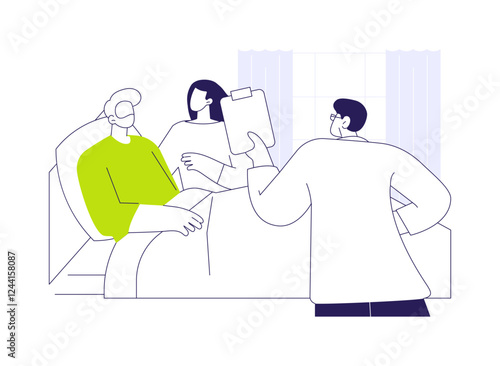 Before surgery abstract concept vector illustration.