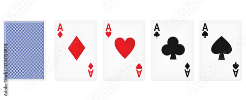 Four aces cards. vector illustration